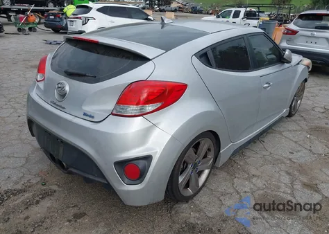 2013 Hyundai Veloster Turbo W/Blue from USA, damaged, VIN KMHTC6AE8DU128479
